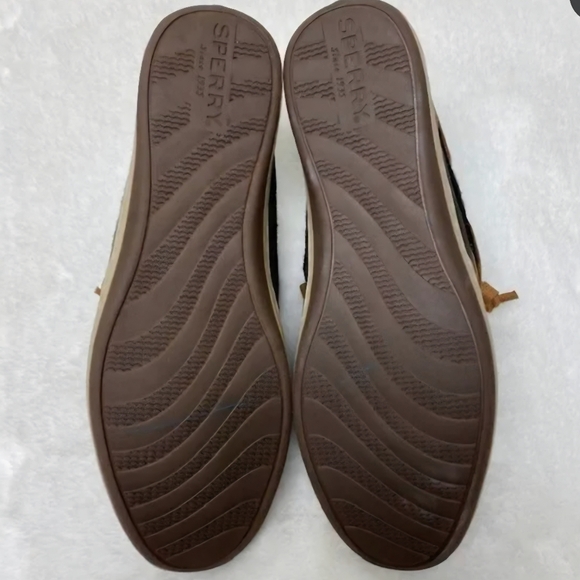 Sperry Brown Suede & Tan Leather Boat Shoes - Picture 5 of 12